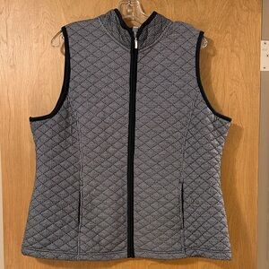 Croft & Barrow Houndstooth Black and White Vest